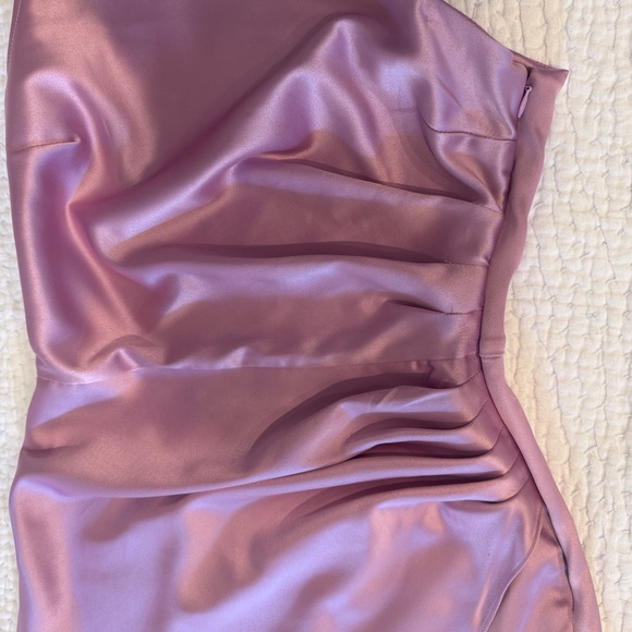 BHLDN One-Shoulder Orchid Purple Side-Slit Gown - Picture 4 of 5